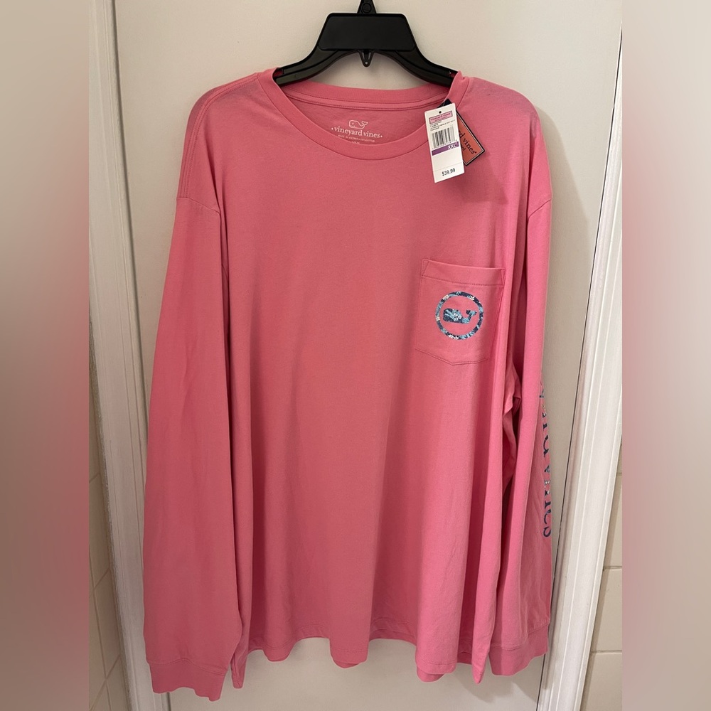 Vineyard Vines Pink Whale Dot Long Sleeve